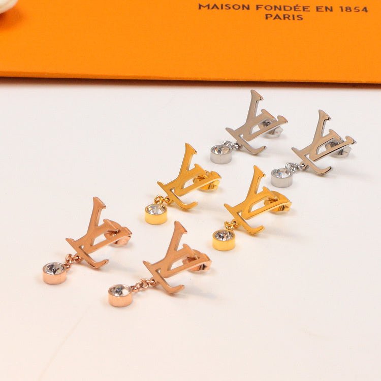 LV Multicolor Logo Earrings