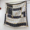 LV Classic Leather Hardware Printed Square Scarf