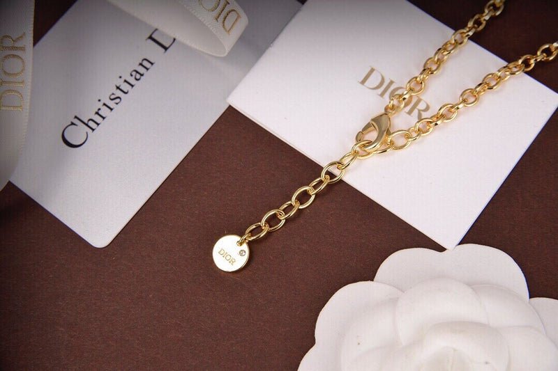 Dior Crystal Inlaid Heart Necklace - Image 6