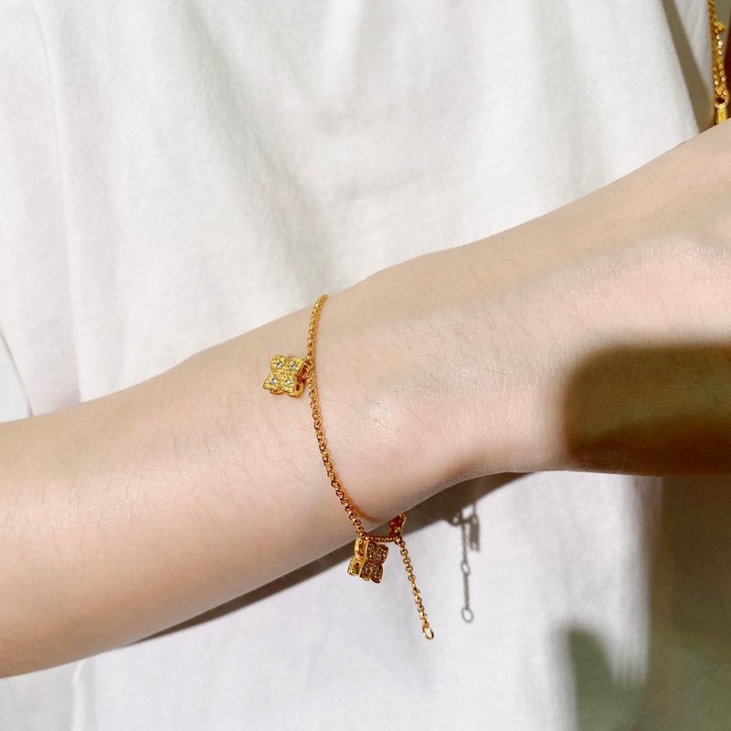VAB40 Bracelet 18K plating gold Jewelry about 16cm+1cm+1cm Jewelry - Image 5