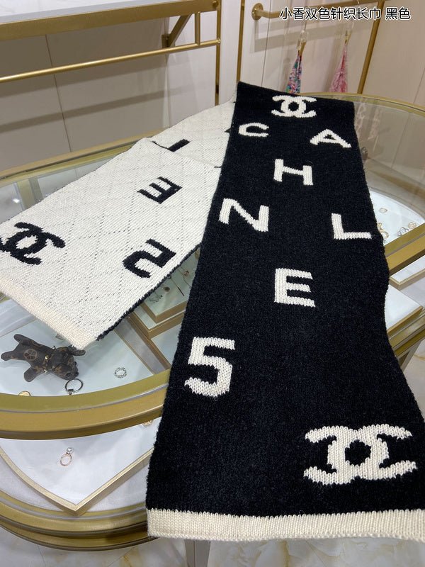 CHANEL Hollow CC Knit Scarf - Image 7