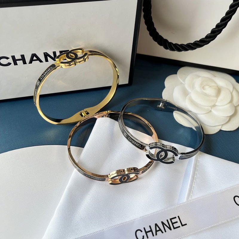 Chanel Black Inlay Double C Metal - Image 7