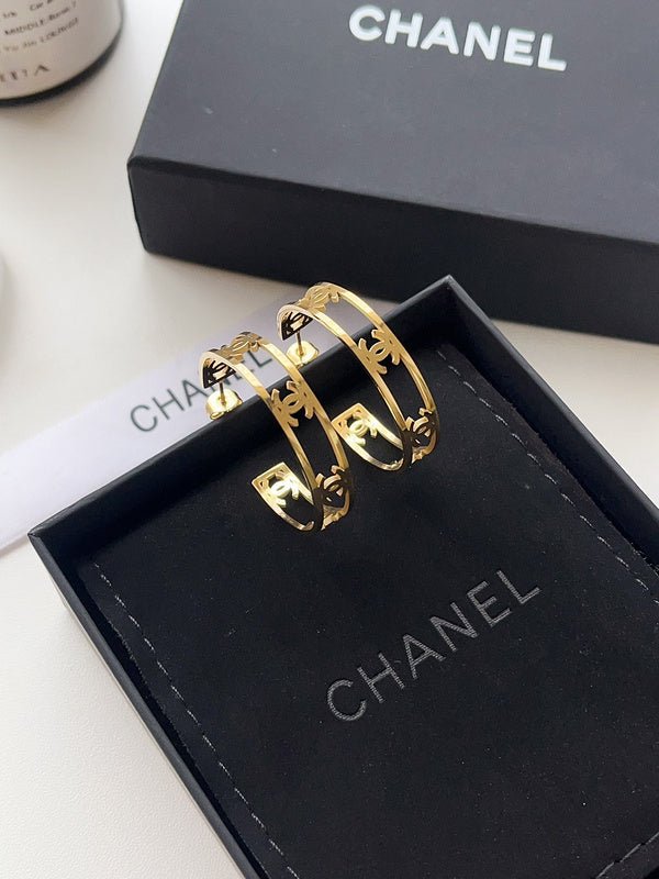Chanel Hollow Cutout CC Gold - Image 5