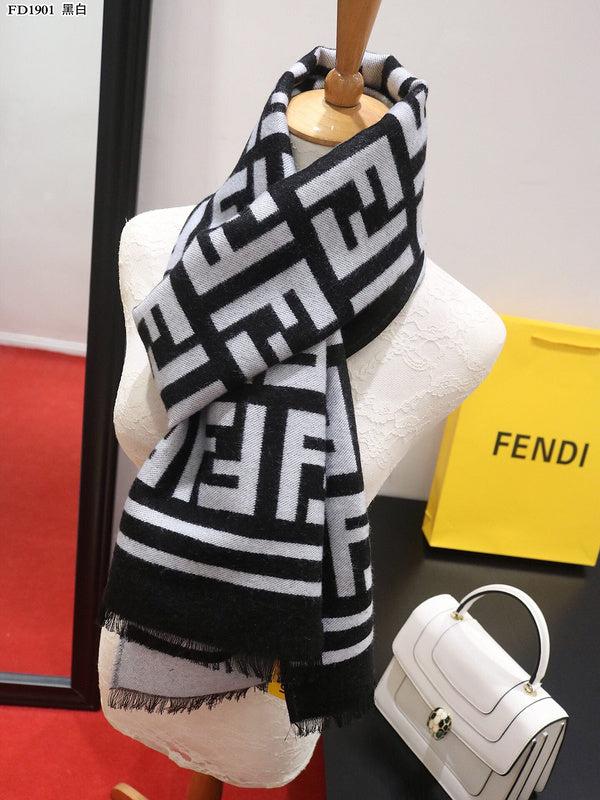 Fendi Wool Blend FF Monogram Scarf - Image 6