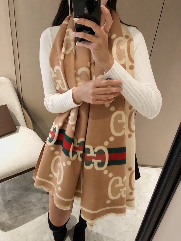 GUCCI Twill Web GG Long Scarf - Image 10