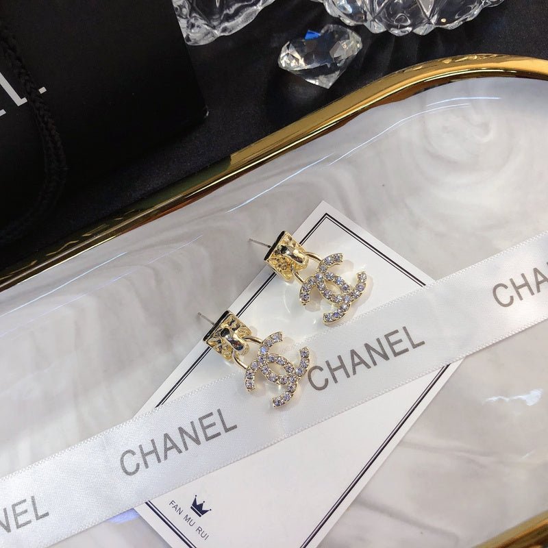 Alternative view of CHANEL Dual Style Pearl Crystal CC Stud Earring Pair