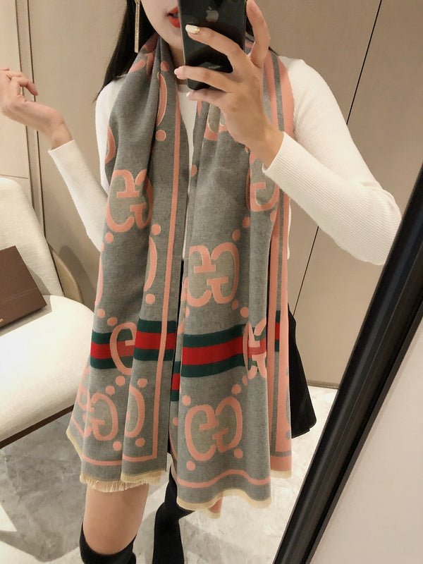 GUCCI Twill Web GG Long Scarf - Image 9