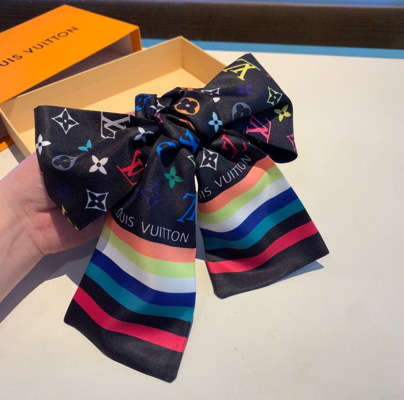 LV Multicolor Monogram Twilly Print Soft Scarf - Image 10