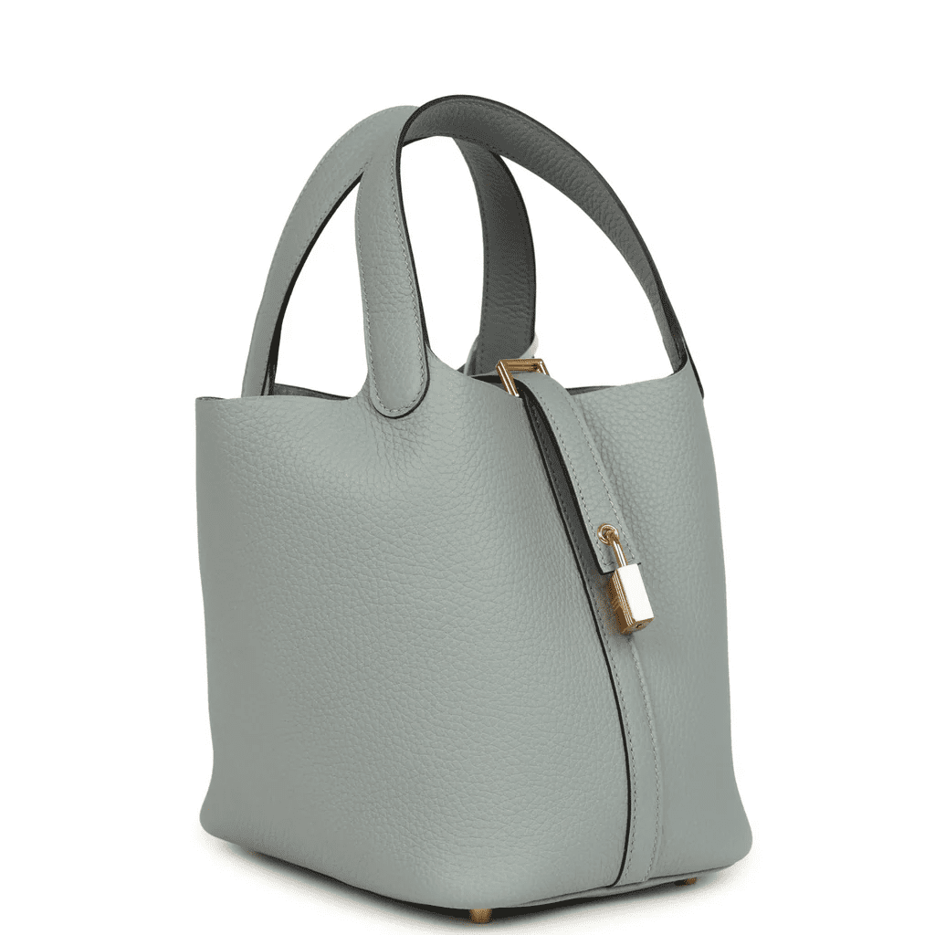 Hermès Picotin 18 Clemence Gris Pantin GHW - Image 5