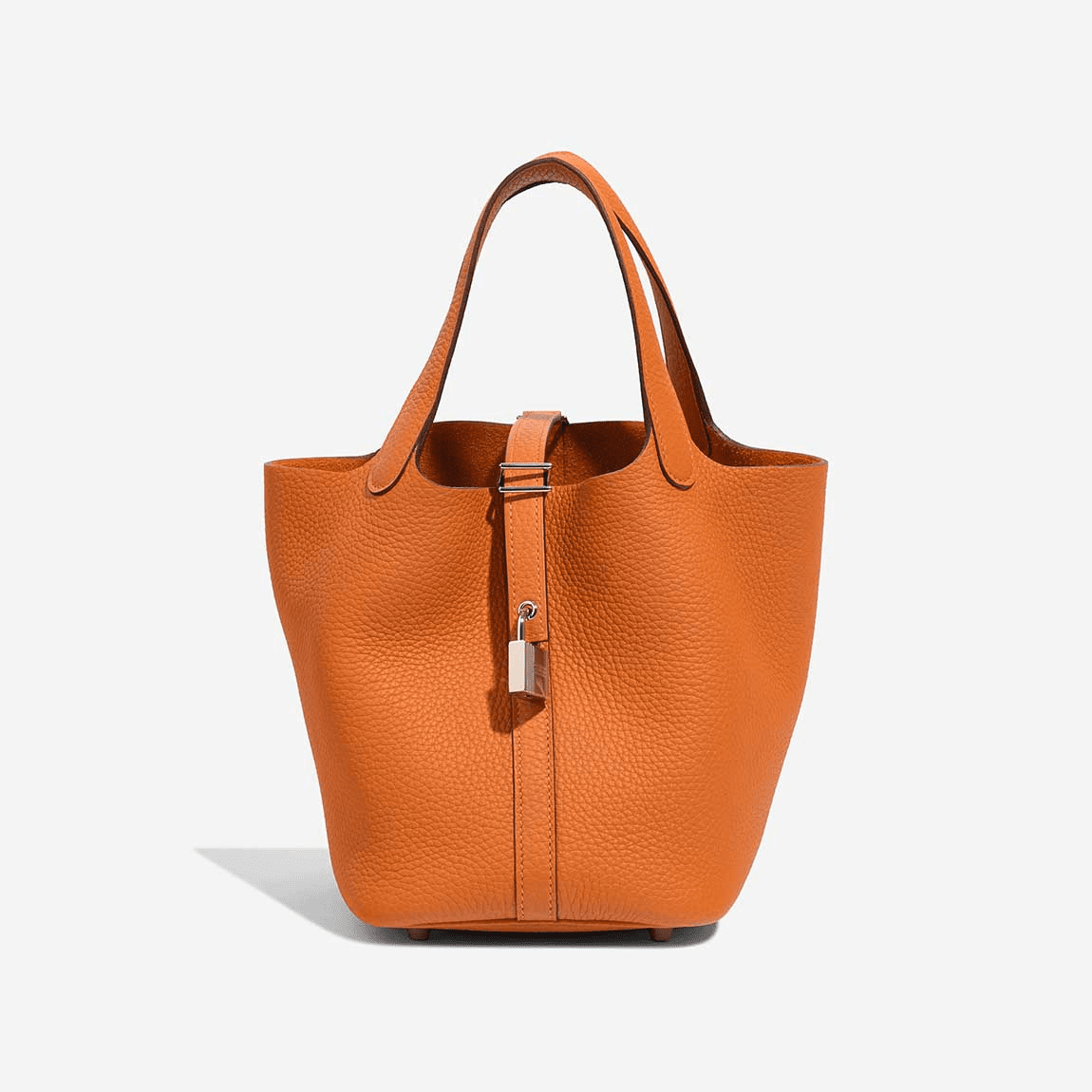 Hermès Picotin 18 Clemence Orange SHW
