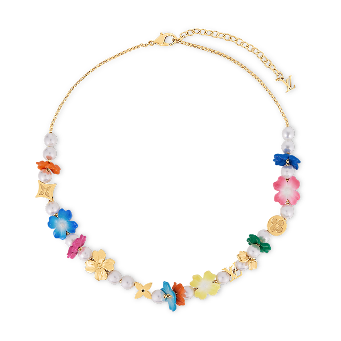 LV Flower Pearl Necklace