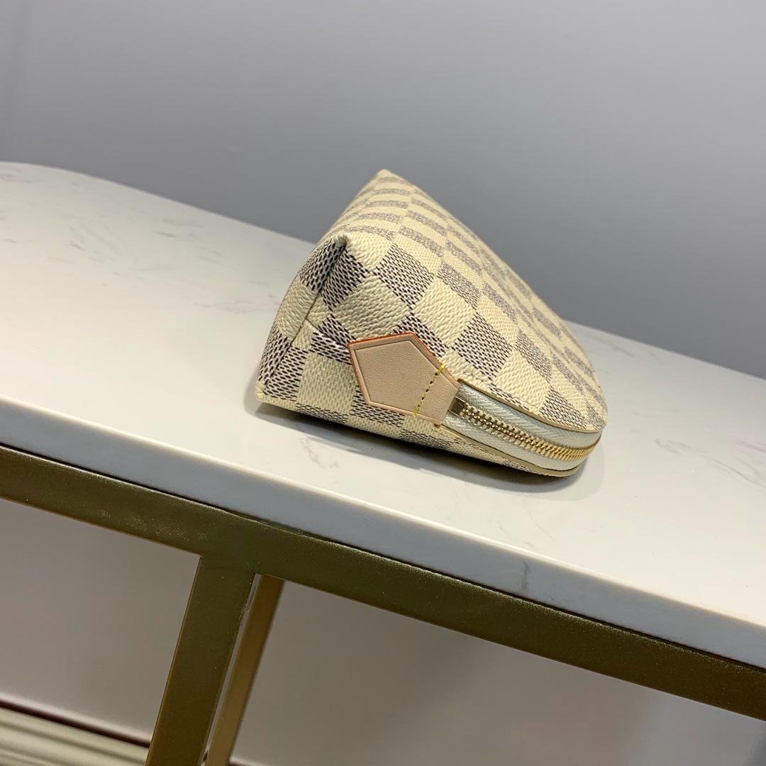 Alternative view of Louis Vuitton Cosmetic Pouch Damier Azur Canvas For Women, Women's Wallet 7.5in/19cm LV N60024 - TEMAFES