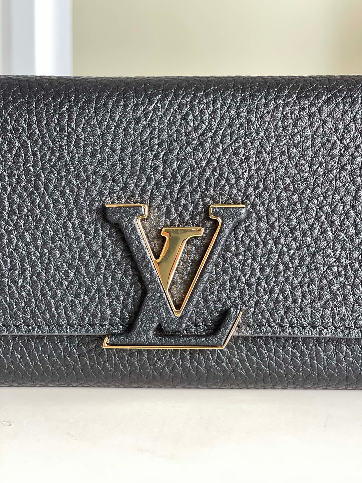 LOUIS VUITTON CAPUCINES WALLET BLACK M61248 - Image 3