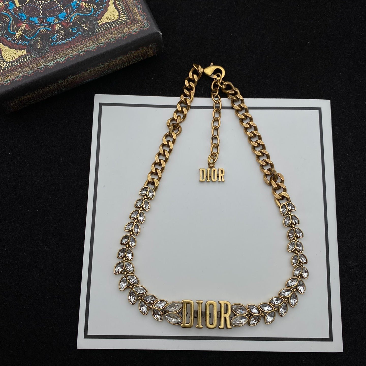 Dior Crystal Chain Necklace