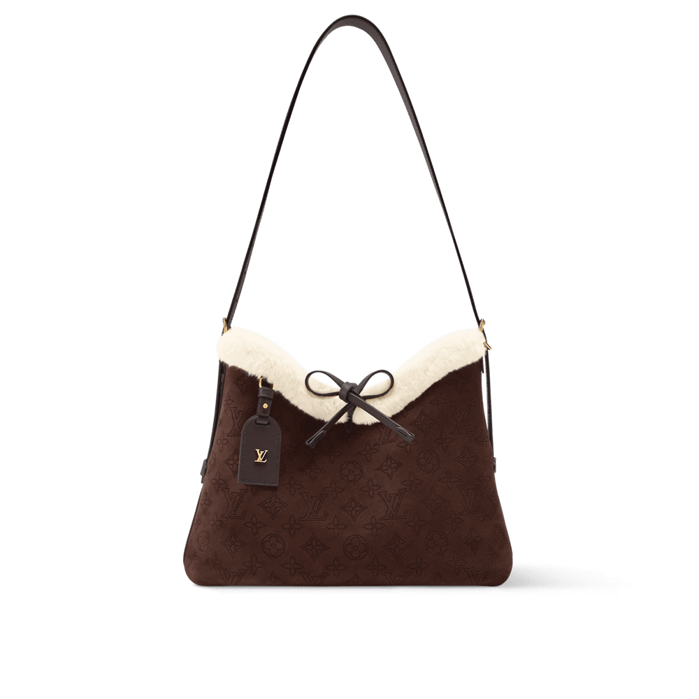 Louis Vuitton CarryAll PM Suede Shearling