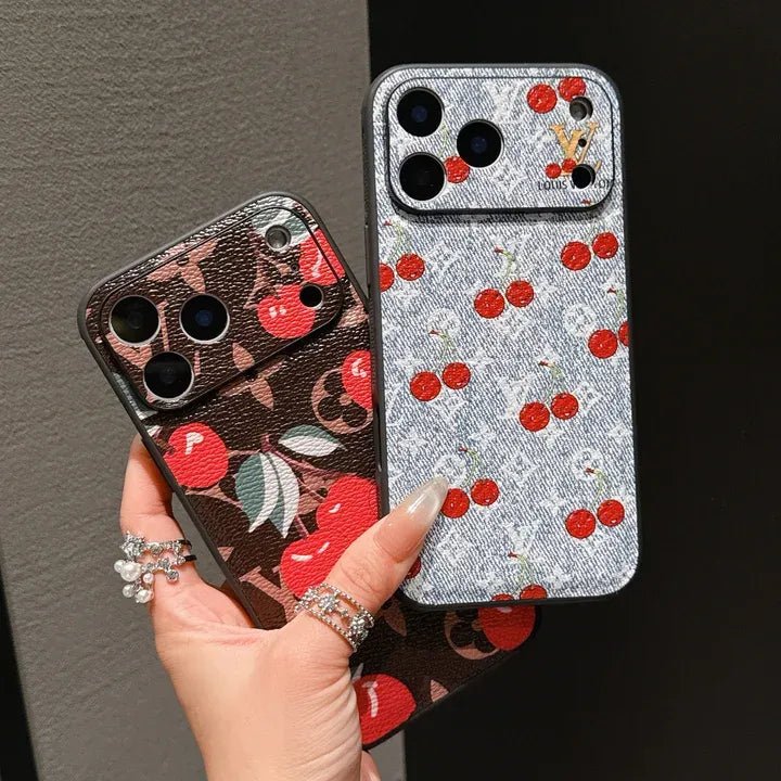 LV Monogram Canvas Cherry Print Phone Case