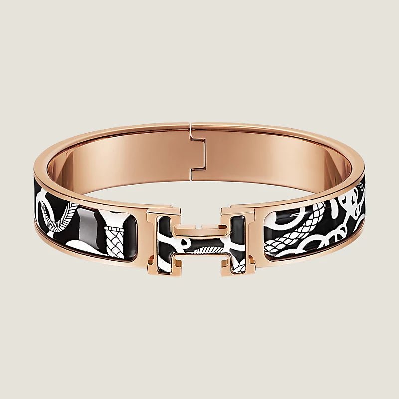 Hermès Rose Gold Plated Print Bracelet