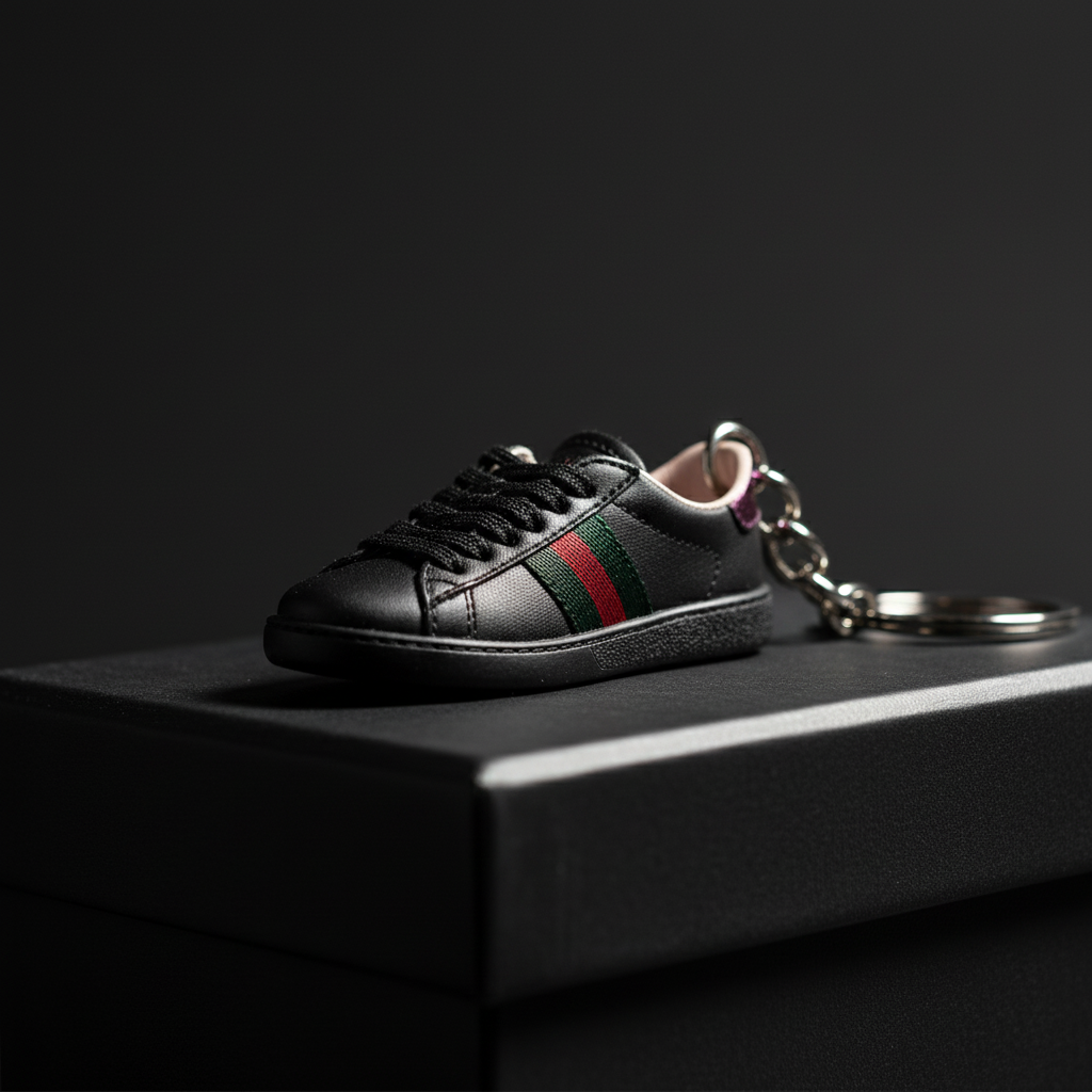 Alternative view of Gucci Ace Black Miniature Keychain