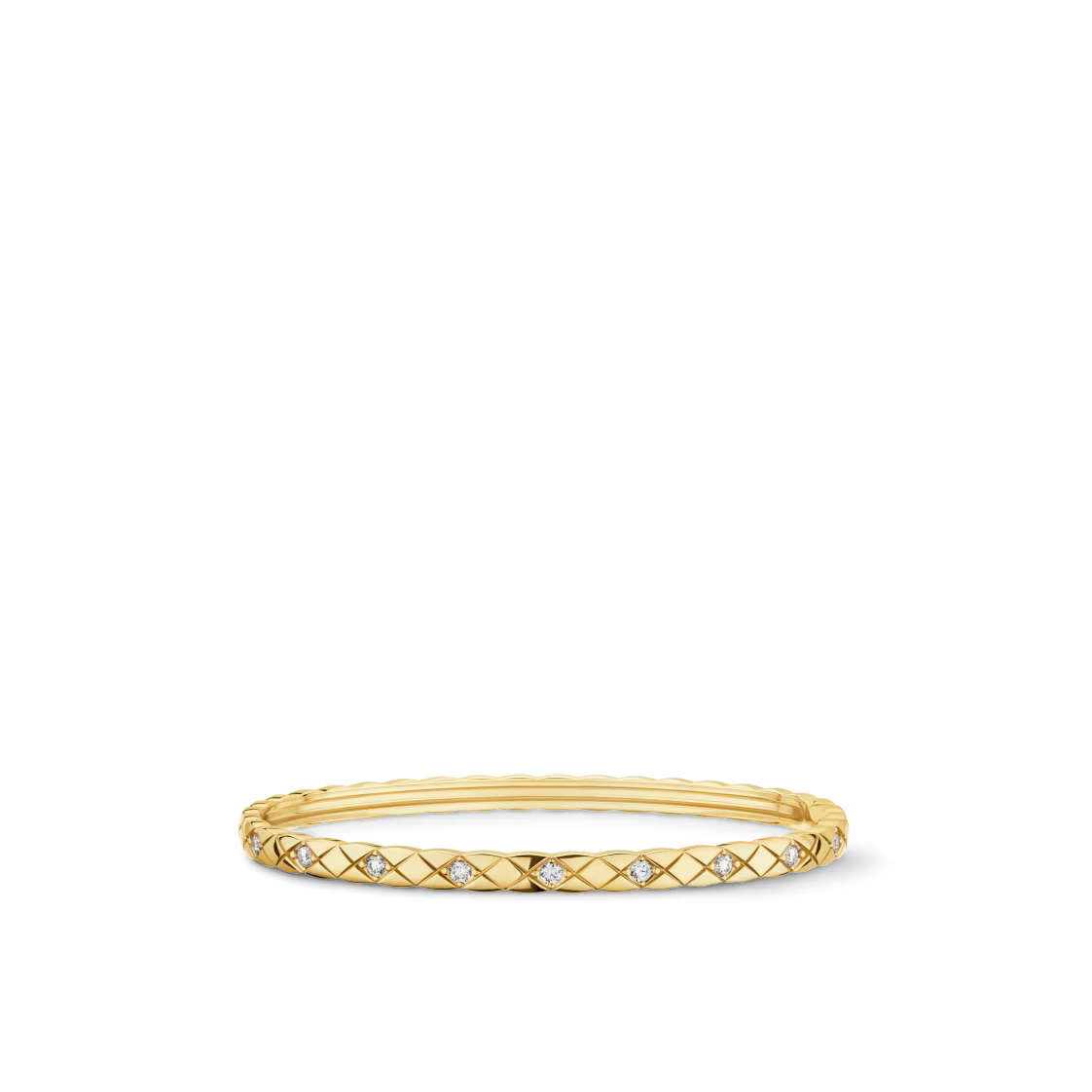 Alternative view of Chanel Silver Quilted Open Cuff Bangle