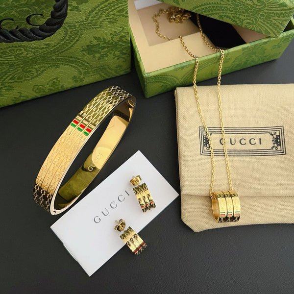 A971 Women's necklace, bracelet, stud earrings set jewelry