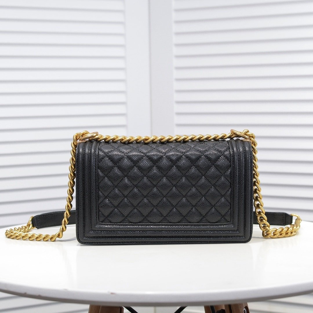 Chanel Boy Grained Leather Handbag - Image 8