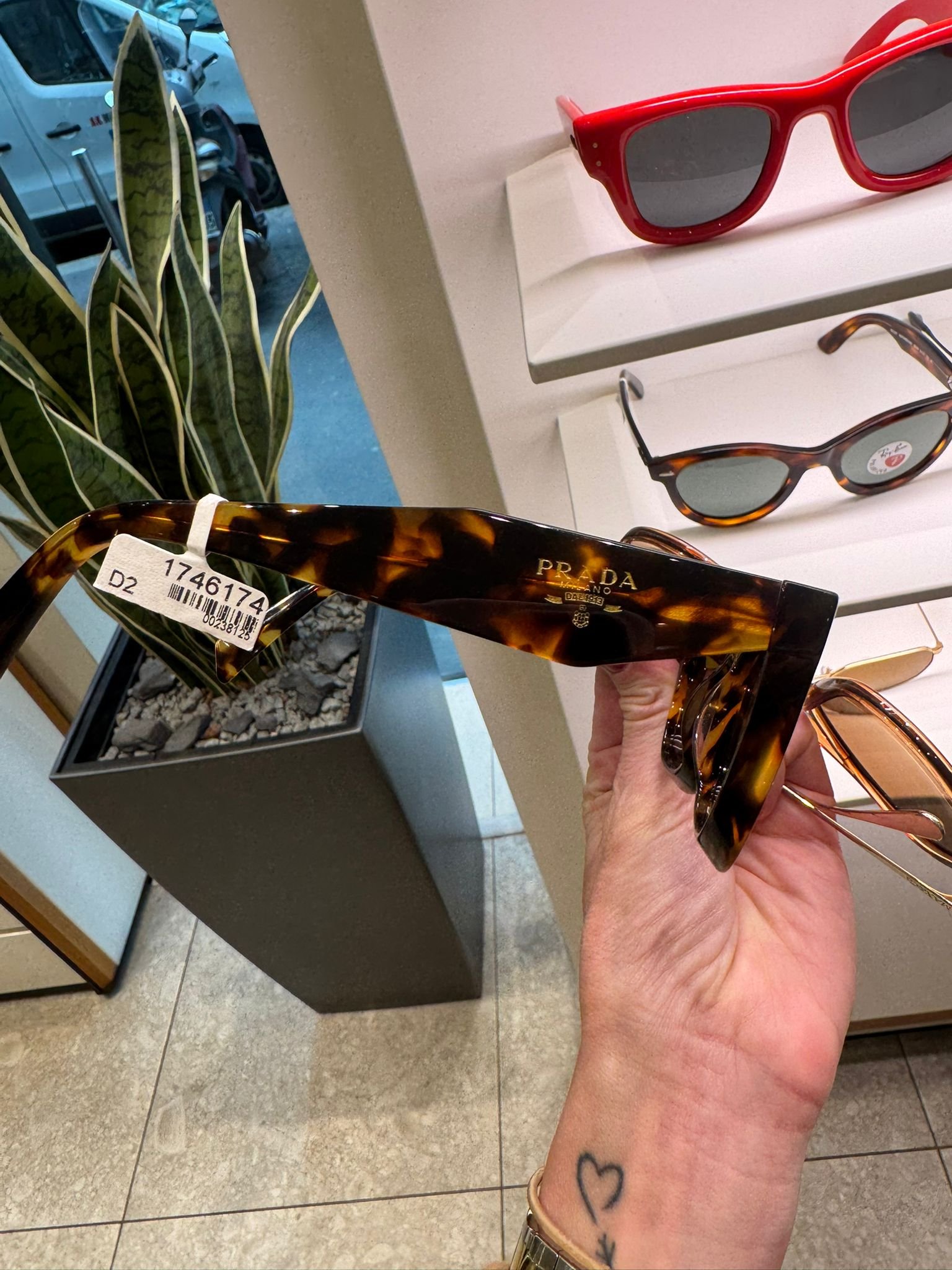 Alternative view of Prada Tortoiseshell Green Sunglasses