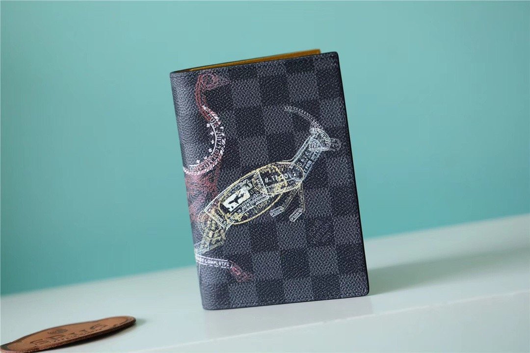 Alternative view of Louis Vuitton Passport Cover Damier Graphite Canvas For Men, Men's Wallet 5.5in/14cm LV N64604 - TEMAFES