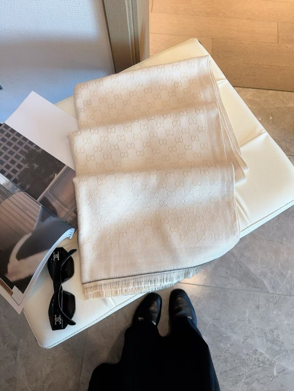 GUCCI Wool Multi-tone GG Scarf - Image 5