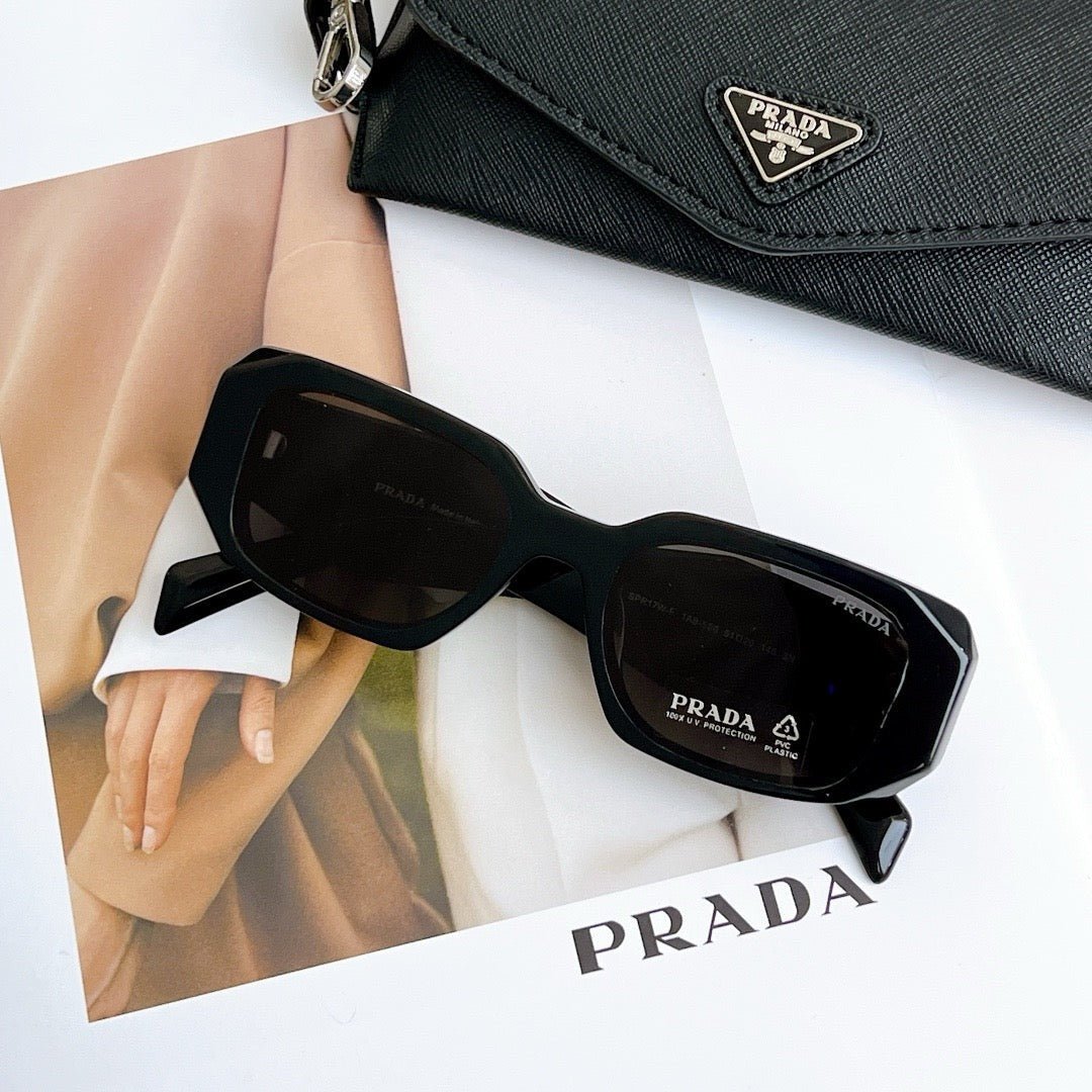 Prada Black Geometric Sunglasses
