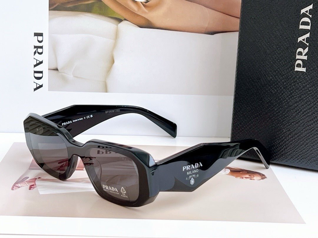 Alternative view of Prada Black Geometric Sunglasses