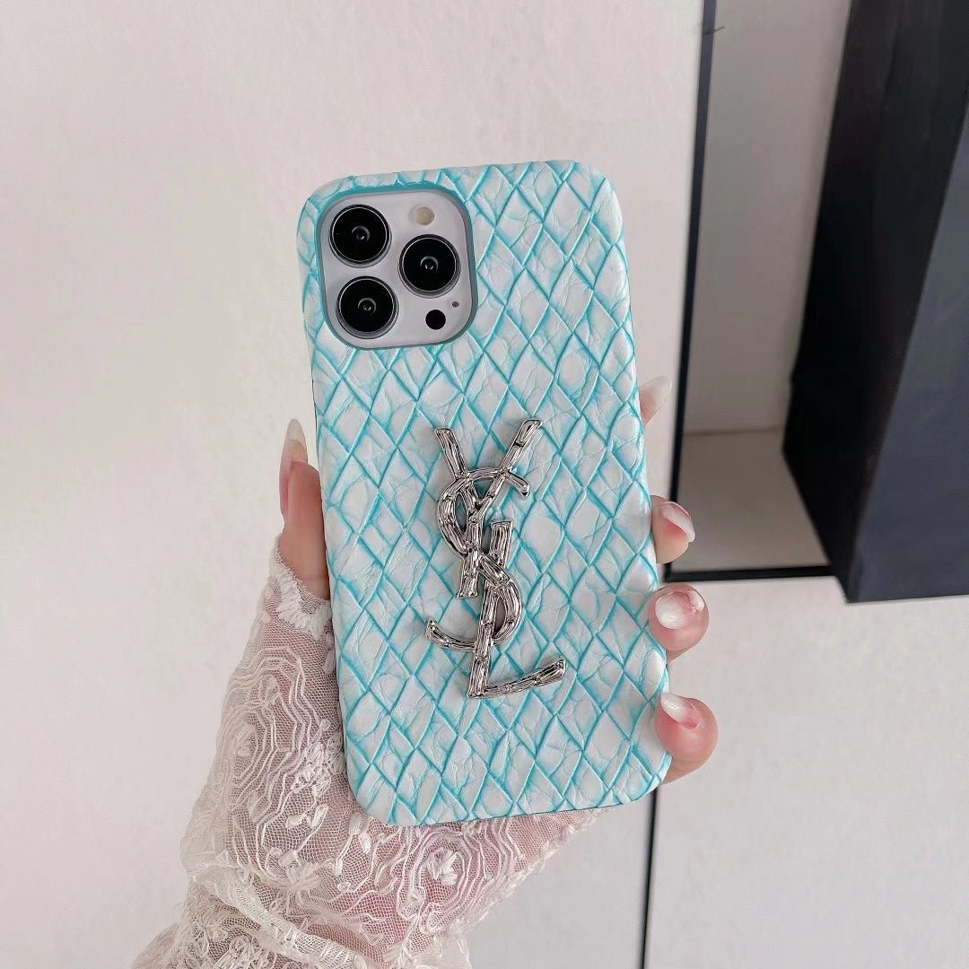 YSL Diamond Quilted Pattern iPhone Case (Multi-Color) - Image 8