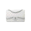 CHANEL Classic Flap Handbag SILVER METAL