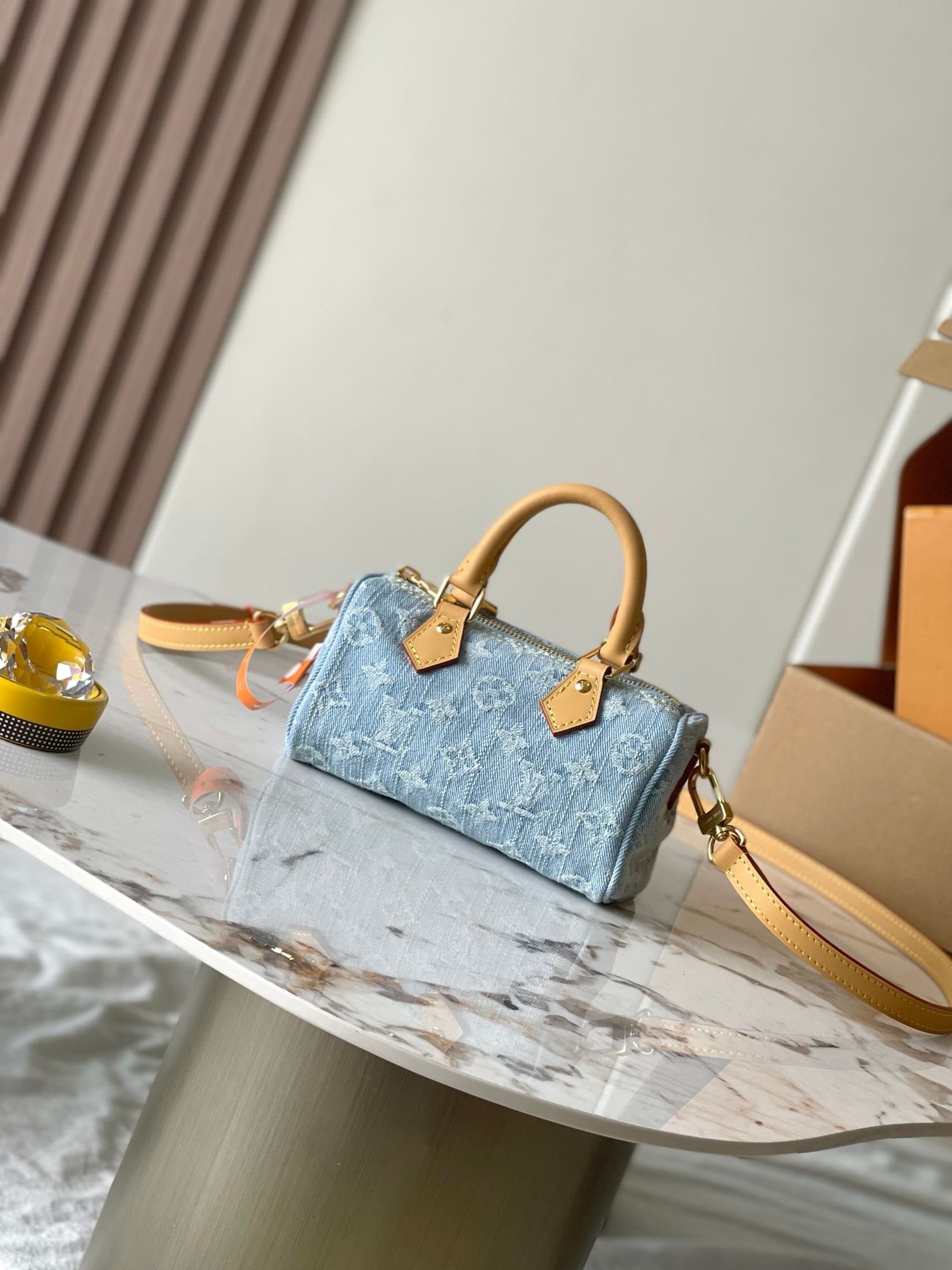 Alternative view of Louis Vuitton Nano Speedy Stonewashed