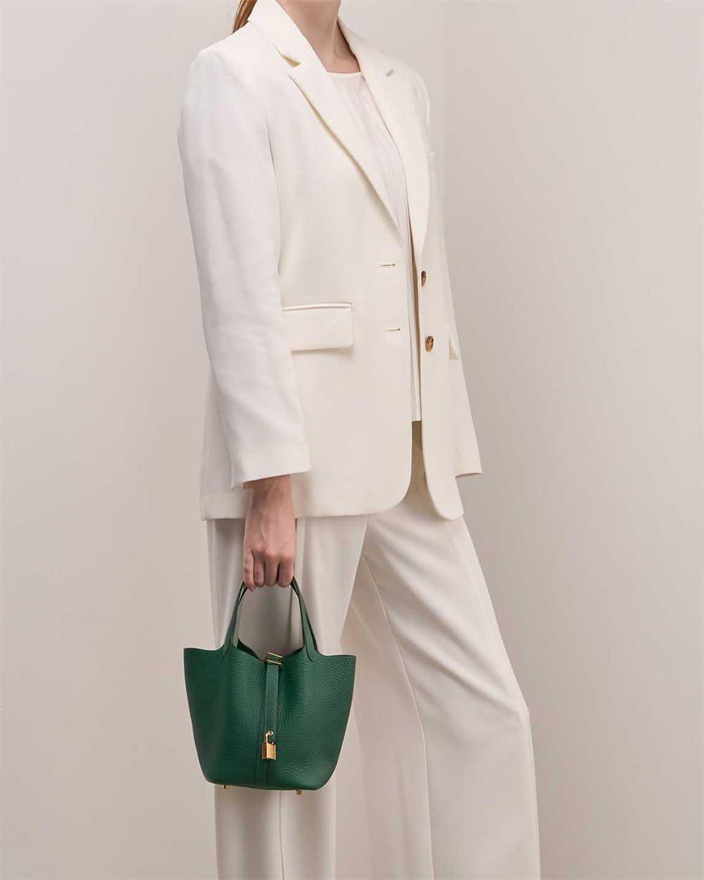 Alternative view of Hermes Picotin Verso 18 Clemence Leather
