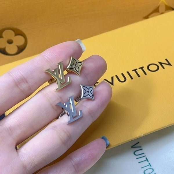 LV Mixed Logo Stud Earrings