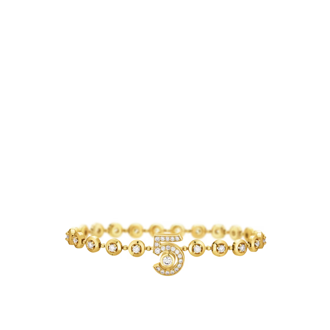 Alternative view of Chanel Silver Crystal No.5 Tennis Bracelet