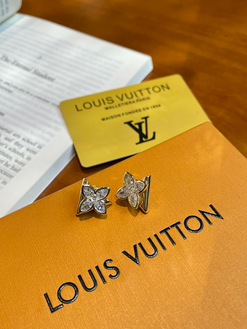 Alternative view of LV V & Flower Stud Earrings