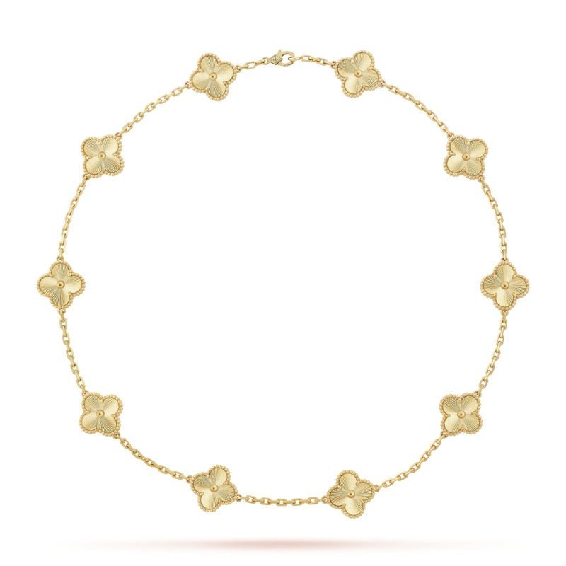 VCA 9 Clover 316L Steel Two Size Necklace