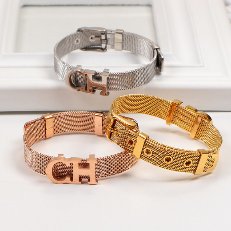 Alternative view of Chanel Mesh Letter Logo Buckle Bracelet