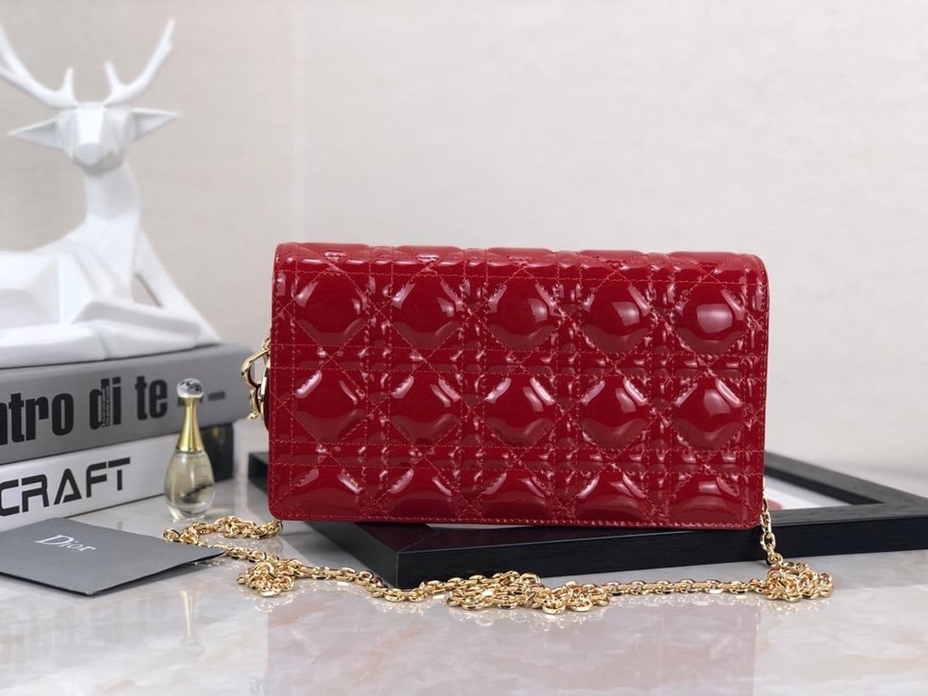 Alternative view of DIOR LADY POUCH CHERRY RED Super High-End