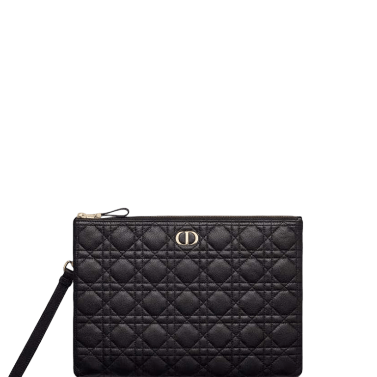 DIOR LARGE CARO DAILY POUCH BLACK S5086UWHC_M900