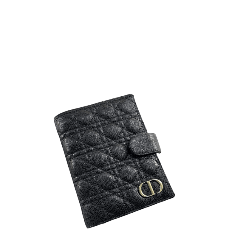 DIOR CARO WALLET BLACK 19CM