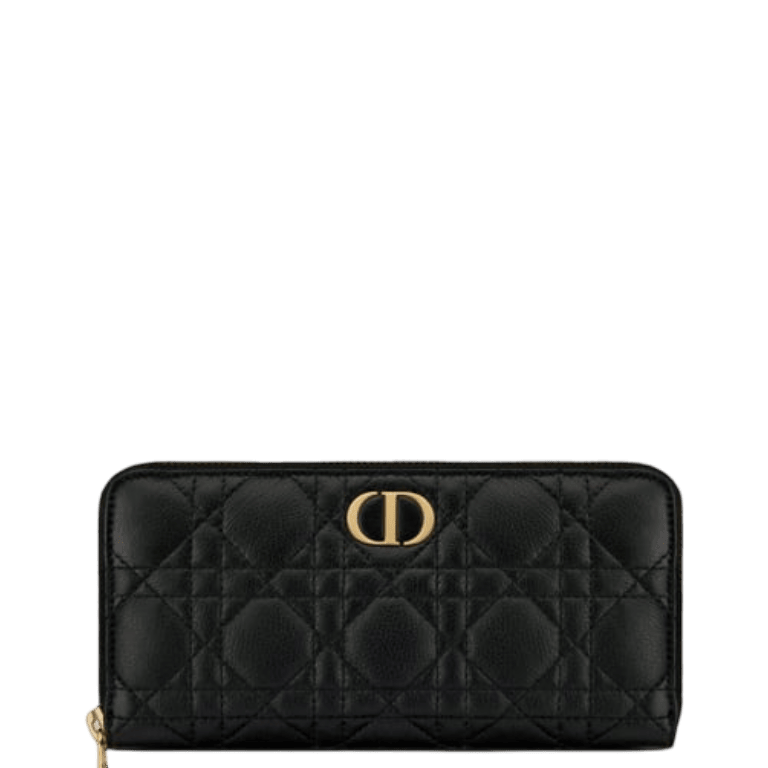 DIOR CARO VOYAGEUR WALLET BLACK 19CM S5038UWHC_M900