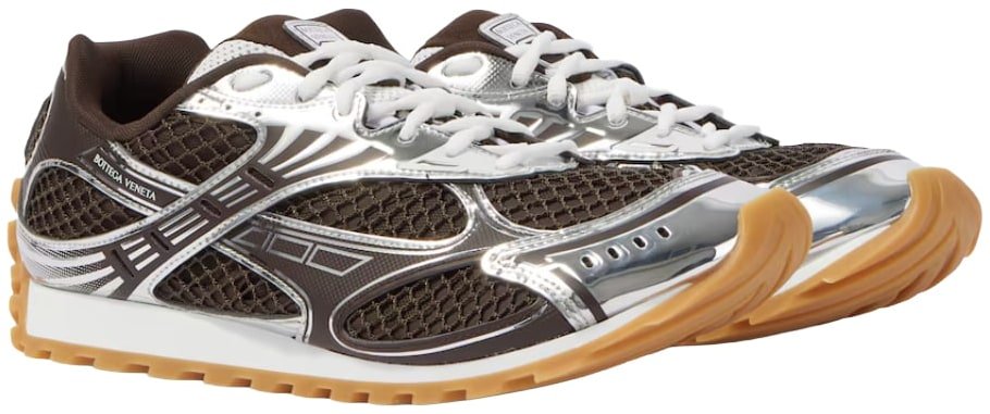 Alternative view of Bottega Veneta Orbit Brown/Silver Sneakers