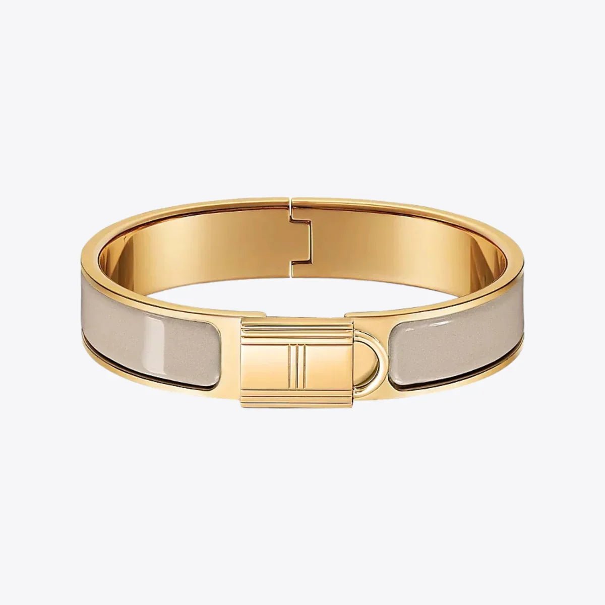 Hermès Gold Plated Enamel Hinged Bracelet