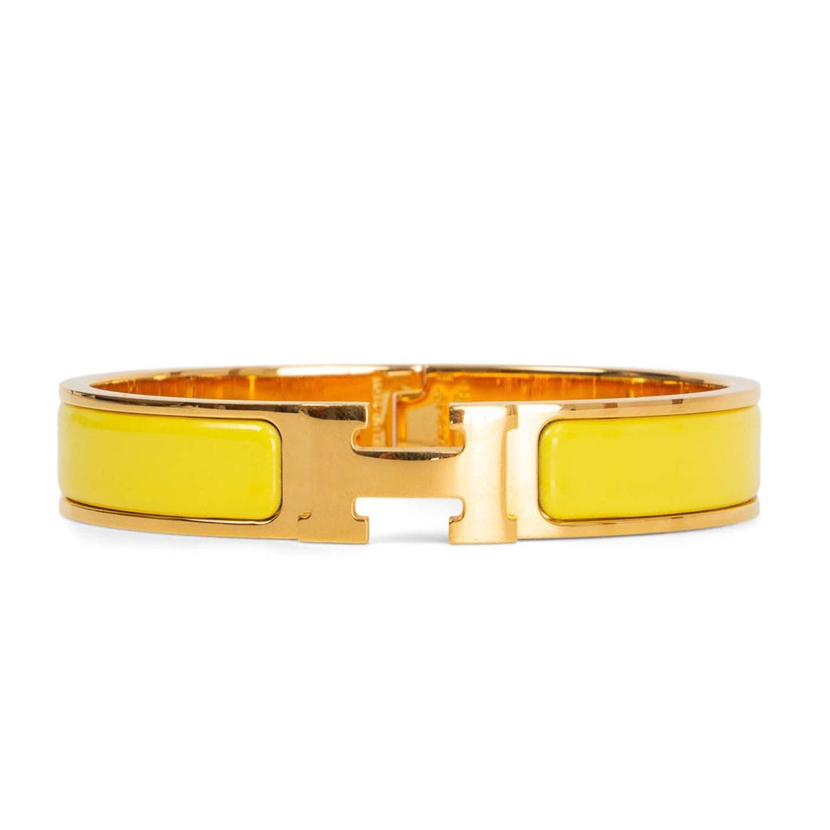 Alternative view of  Hermès Gold Plated Yellow Enamel Bracelet