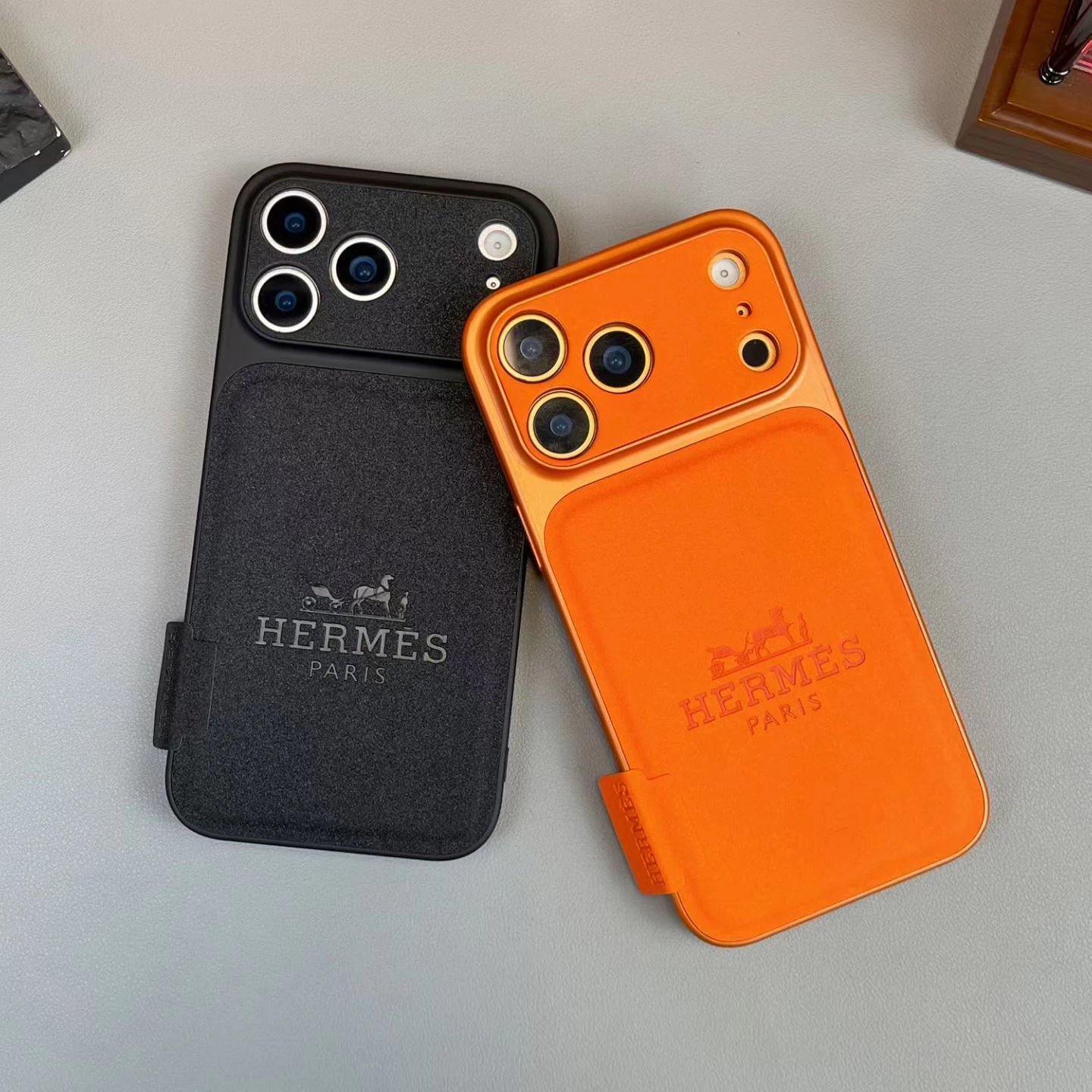 Alternative view of Black Hermes iPhone 17 Pro Max Case ?C Luxury Hermes iPhone Case