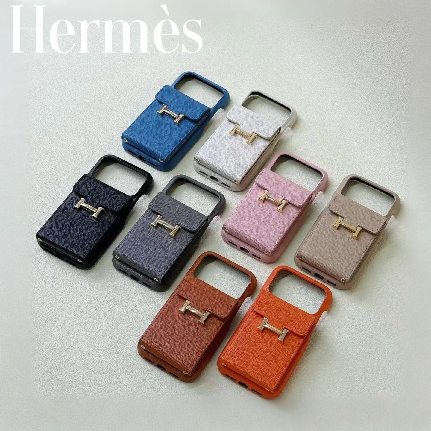Herm??s iPhone 17 Pro Max Case ?C Leather Hermes Phone Case With Card Holder