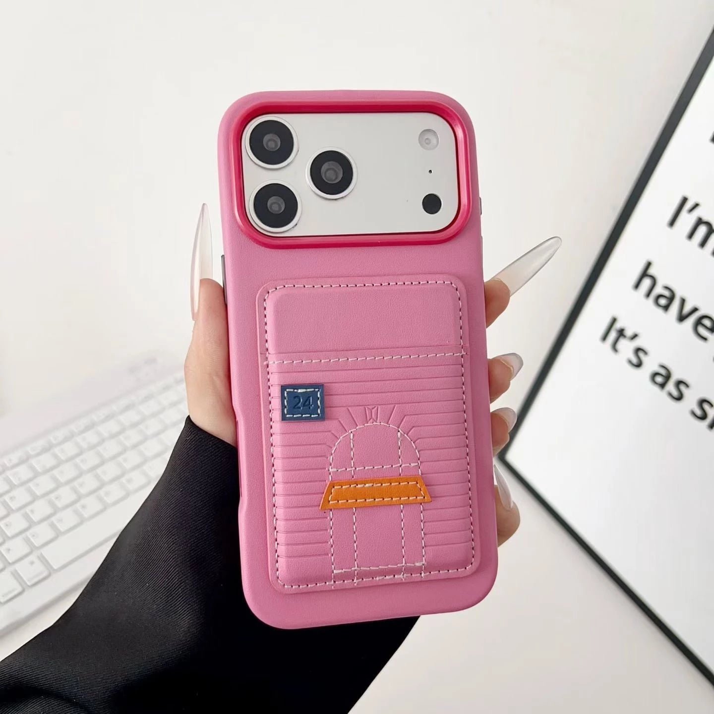 Pink Herm??s iPhone 17 Pro Max Case with Card Slot ?C Luxury Leather Hermes Phone Case