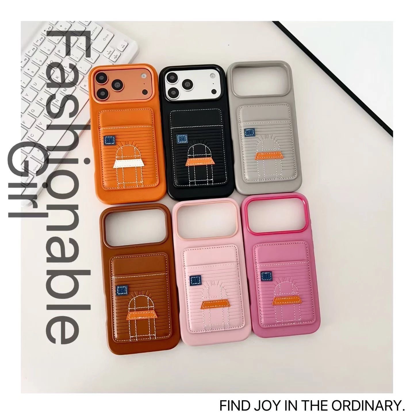 Alternative view of Baby Pink Herm??s iPhone 17 Pro Max Case with Card Slot ?C Luxury Leather Hermes Phone Case